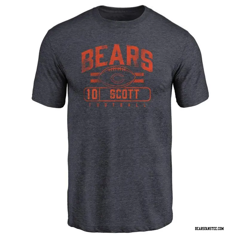 Men's Chicago Bears ＃10 Tyler Scott Navy Flanker T-Shirt