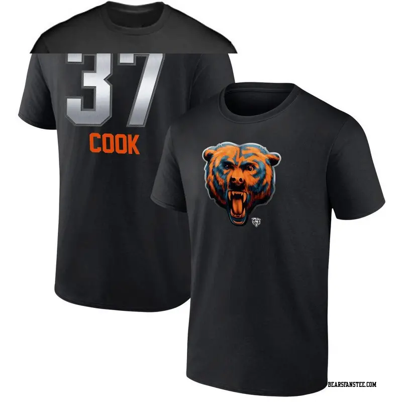 Men's Chicago Bears ＃37 Alex Cook Black Midnight Mascot T-Shirt