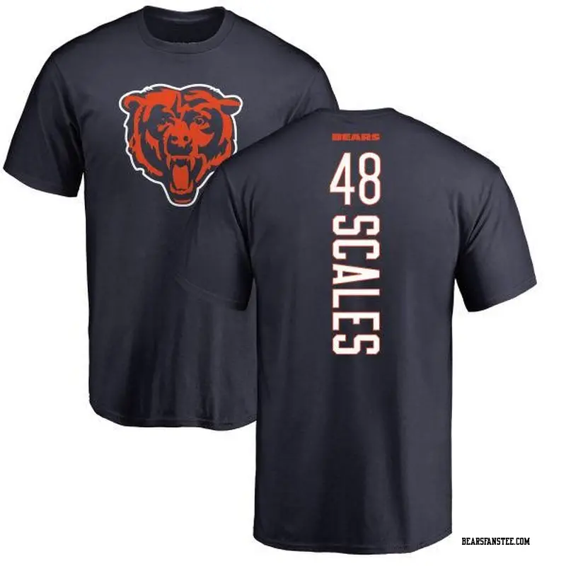 Men's Chicago Bears ＃48 Patrick Scales Navy Backer T-Shirt