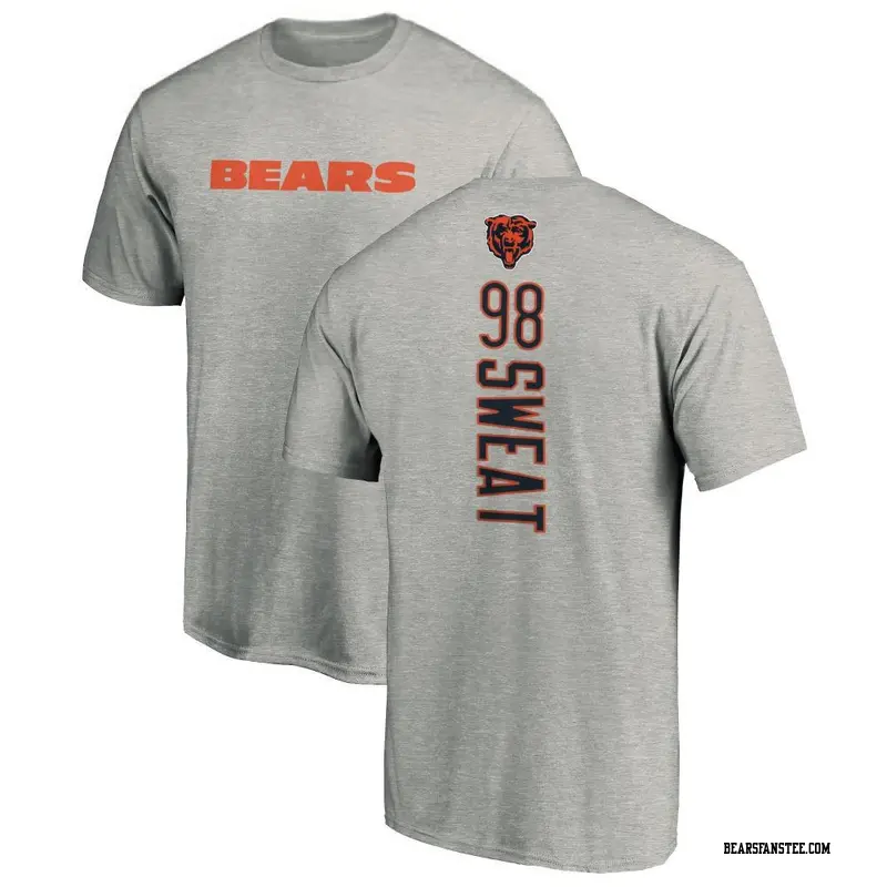 Men's Chicago Bears ＃98 Montez Sweat Ash Backer T-Shirt