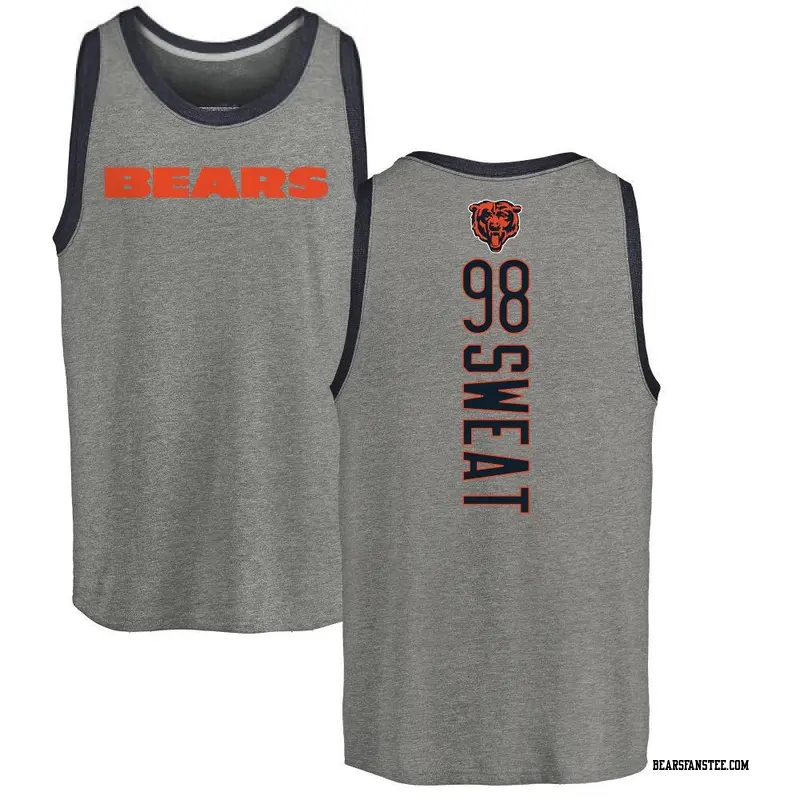 Men's Chicago Bears ＃98 Montez Sweat Ash Backer Tank Top