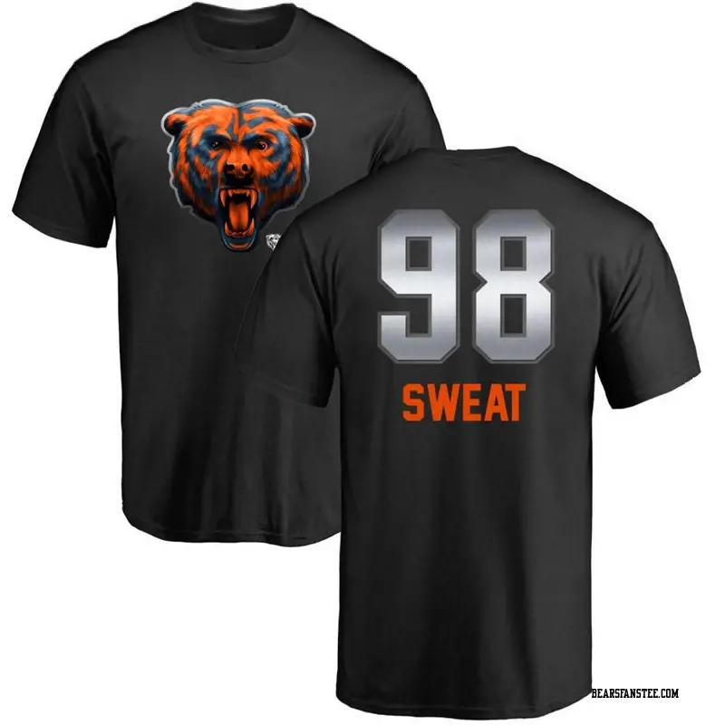 Men's Chicago Bears ＃98 Montez Sweat Black Midnight Mascot T-Shirt