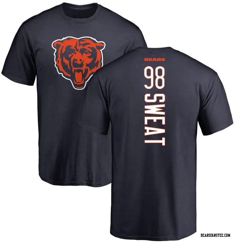 Men's Chicago Bears ＃98 Montez Sweat Navy Backer T-Shirt