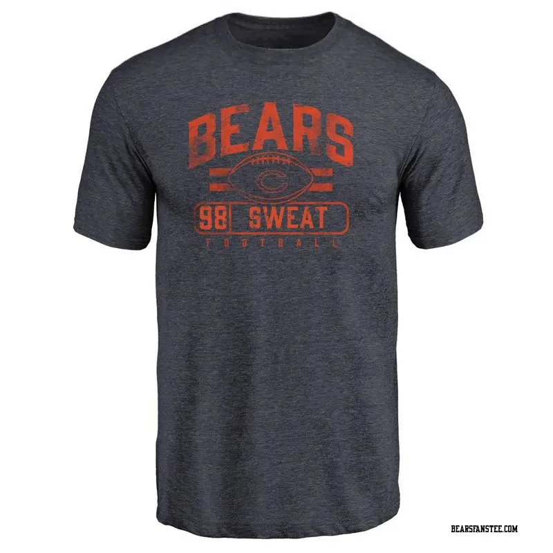 Men's Chicago Bears ＃98 Montez Sweat Navy Flanker T-Shirt
