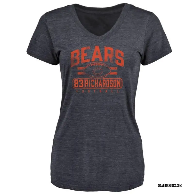 Women's Chicago Bears ＃83 JP Richardson Navy Flanker T-Shirt