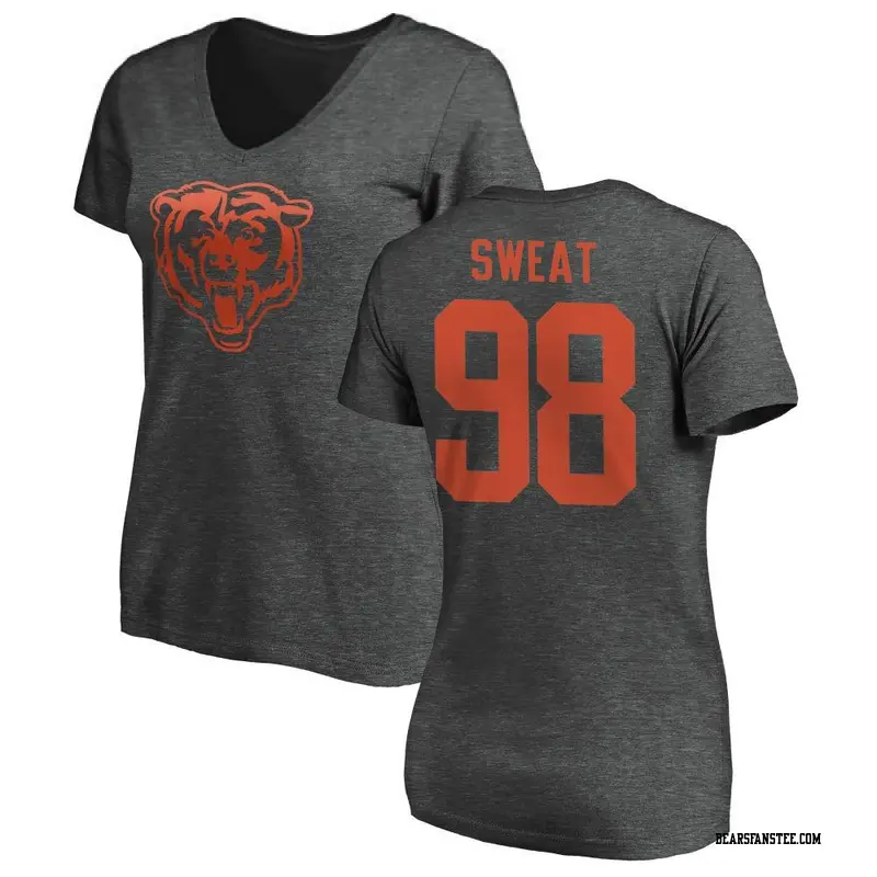 Women's Chicago Bears ＃98 Montez Sweat Ash One Color T-Shirt