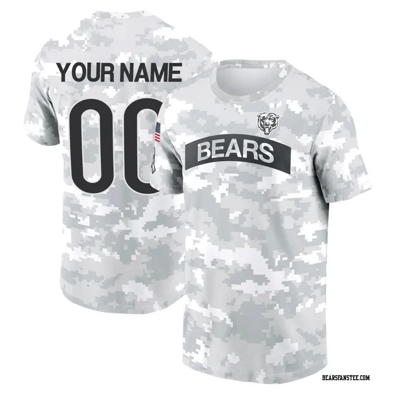 Youth Chicago Bears ＃00 Custom Camo Arctic 2024 Salute to Service Performance T-Shirt