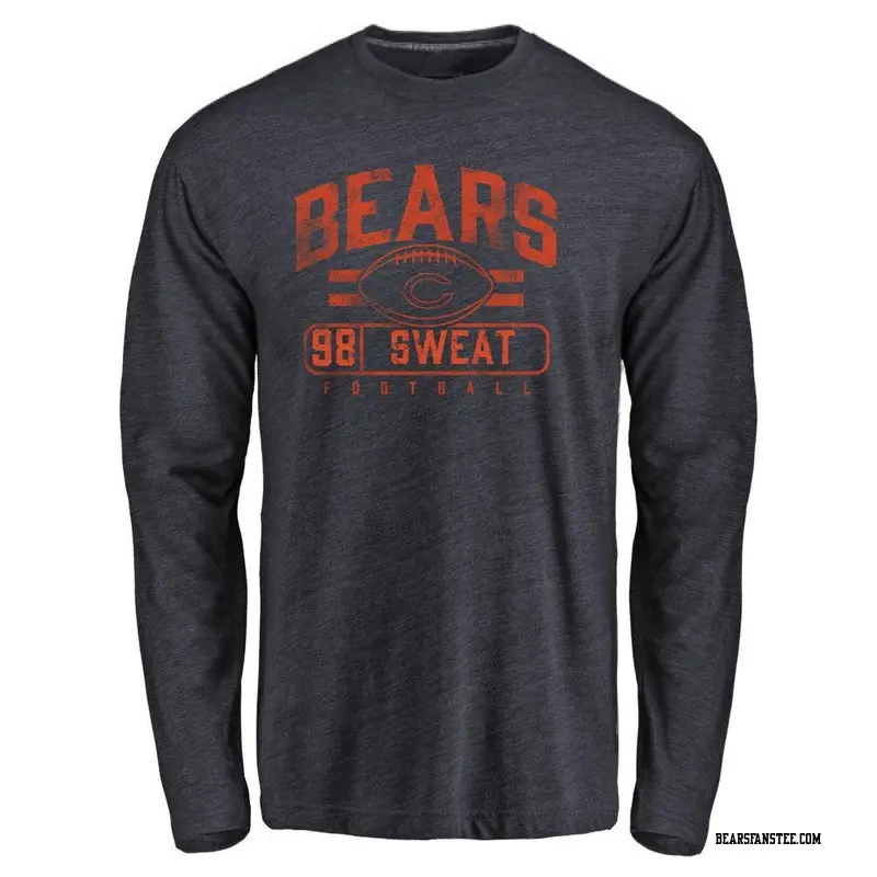 Youth Chicago Bears ＃98 Montez Sweat Navy Flanker Long Sleeve T-Shirt
